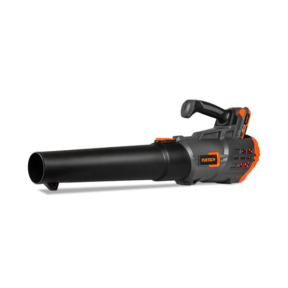 FUXTEC Akku Laubbläser 20V FX-E1LB20 - Inklusive 1 x Li-Ion 4Ah-Akku und 2,4A Ladestation - Laubgebläse zum Entfernen von Laub für Garten, Gehweg und Einfahrt - Leise - bis 38m/s