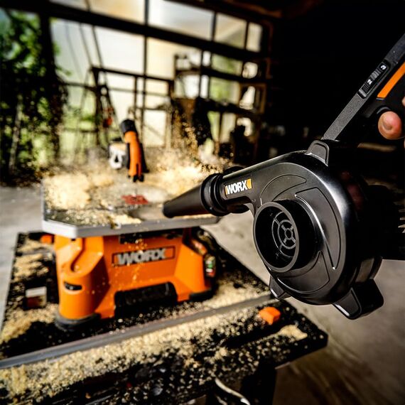 WORX WX094.9 Akku Werkstatt-Gebläse - 20V Max Laubbläser - 20V Powershare-Akkus kompatibel - ohne Akku & Ladegerät