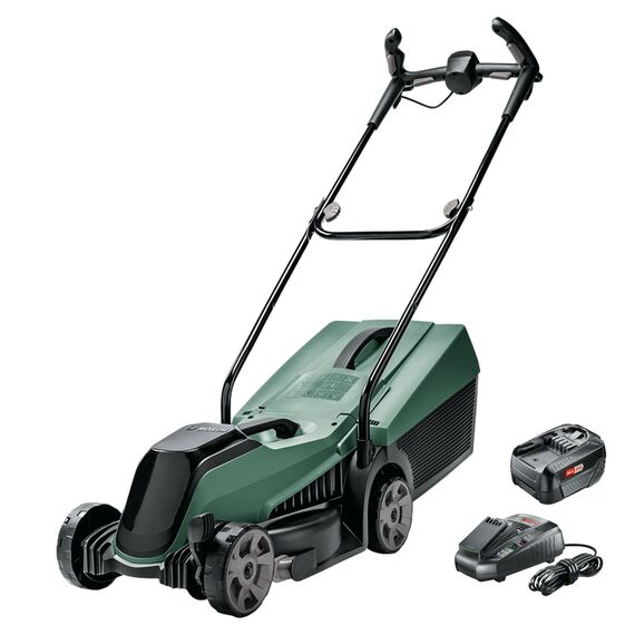 Bosch Home and Garden Akku Rasenmäher CityMower 18 (1 Akku, 18 Volt System, Rasenflächen bis 300 qm, im Karton)