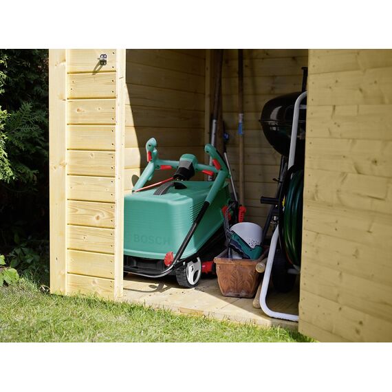 Bosch Elektro Rasenmäher ARM 34 (Grasfangbox, Karton, Schnitthöhe: 20-70 mm, Schnittbreite: 34 cm, 11 kg, 1.300 W)