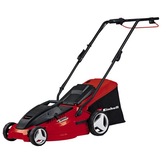 Einhell Elektro-Rasenmäher GC-EM 1500/36 (1500 W Carbon Power Motor, 36 cm Schnittbreite, 38 L Fangbox, für 600 m² Rasenflächen, Schnitthöhe 25-65 mm)