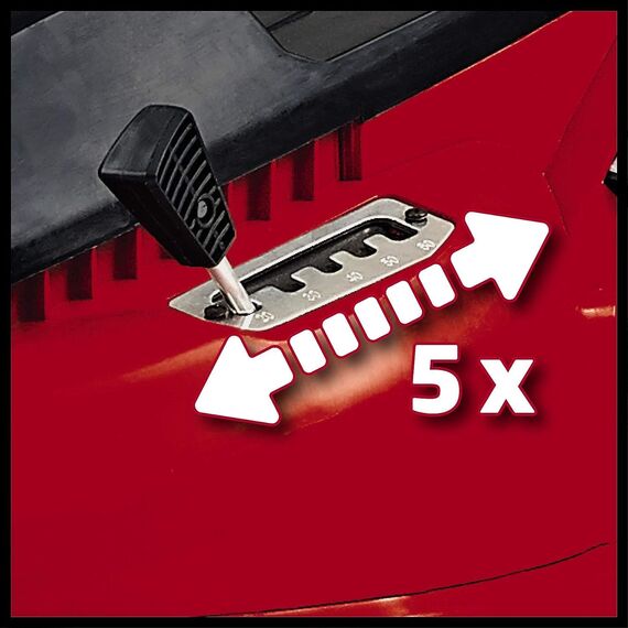Einhell Elektro Rasenmäher GC-EM 1536 (1.500W, 36cm Schnittbr., 38L Fangbox, 25-65mm Schnitth., klappb. Führungsholm, leicht und robust) Schwarz, Rot