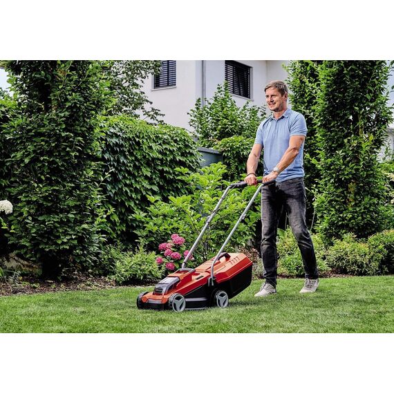 Einhell Akku-Rasenmäher GE-cm 18/32 Li-Solo Power X-Change (18 V, 32 cm Schnittbreite, bis 250 m², Brushless, 25L Grasfangkorb, 30-70 mm Schnitthöhe, ohne Akku)