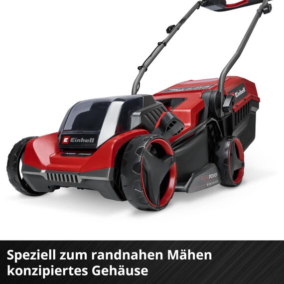 Einhell Akku-Rasenmäher GE-cm 18/32 C Li BL-Solo Power X-Change (18 V, 32 cm Schnittbreite, bis 270 m², Brushless, 27 L Fangkorb, randnahes Mähen, ohne Akku)