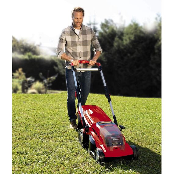 Einhell Akku-Rasenmäher GE-cm 36/37 Li-Solo Power X-Change (36 V, 37 cm Schnittbreite, bis 400 m², 45L Grasfangkorb, 25-75 mm Schnitthöhe, ohne Akku)