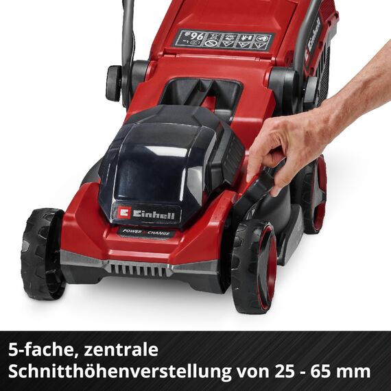 Einhell Akku-Rasenmäher GE-cm 18/32 C Li BL-Solo Power X-Change (18 V, 32 cm Schnittbreite, bis 270 m², Brushless, 27 L Fangkorb, randnahes Mähen, ohne Akku)