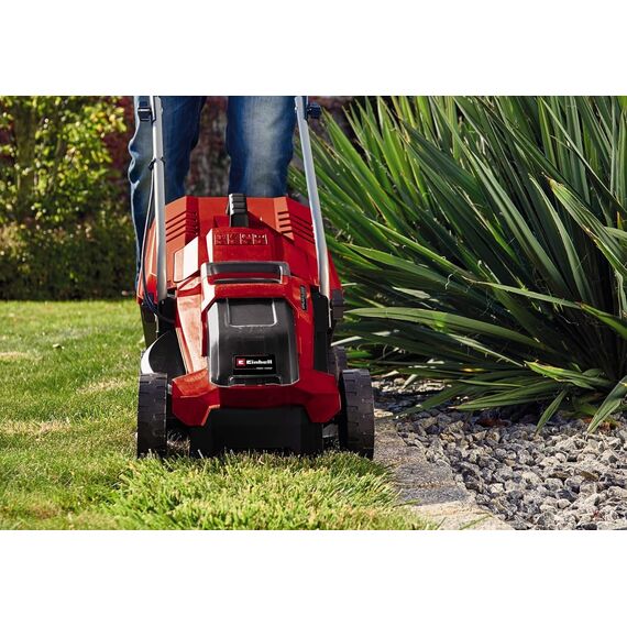 Einhell Akku-Rasenmäher GE-cm 18/32 Li-Solo Power X-Change (18 V, 32 cm Schnittbreite, bis 250 m², Brushless, 25L Grasfangkorb, 30-70 mm Schnitthöhe, ohne Akku)