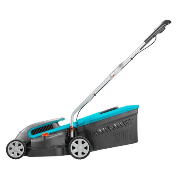 Gardena PowerMax Li-40/32 Akkurasenmäher Set: Mäher bis 280m², 32cm Schnittbreite, 30l Grasfangbehälter, Schnitthöhe 20-60 mm, klappbares Gestänge, ergonomischer Handgriff (5033-20)