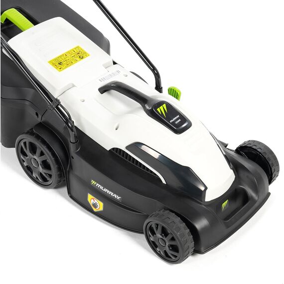 Murray Rasenmäher Elektro 2-in-1 LE380E - Rasenmäher Elektrisch 1600W/38cm mit Grasfangbox 45L für Rasenflächen bis zu 500m2 - Elektro Rasenmäher mit Ergonomischer Softgriff und Überlastschutz
