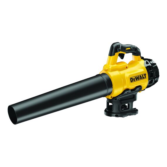 DEWALT Akk-Gebläse/Laubbläser (18 V, 5.0 Ah bürstenlos, 145 km/h Luftgeschwindigkeit, geräuscharmes Design, für den Dauerbetrieb, DCM562P1