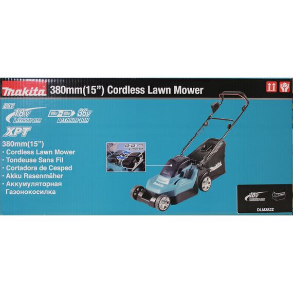 Makita DLM382Z Akku-Rasenmäher 2x18 V (ohne Akku, ohne Ladegerät)