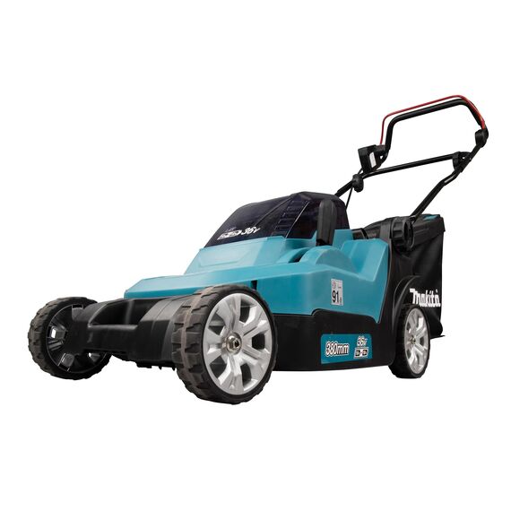 Makita DLM382PM2 Akku-Rasenmäher 2x18 V / 4,0 Ah, 2 Akkus + Doppelladegerät