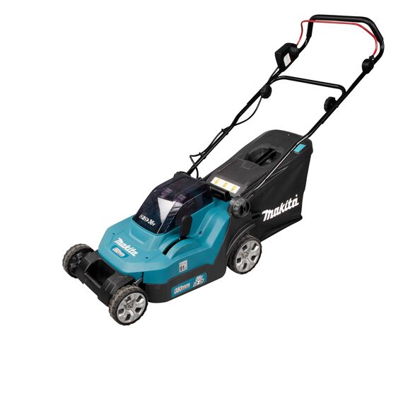 Makita DLM382PM2 Akku-Rasenmäher 2x18 V / 4,0 Ah, 2 Akkus + Doppelladegerät