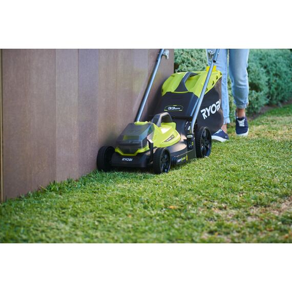 RYOBI 18 V ONE+ Akku-Rasenmäher OLM1833B – 33 cm Schnittbreite, ohne Akku & Ladegerät, kompakt für kleine Rasenflächen