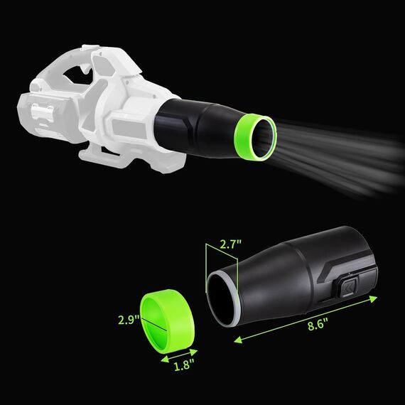 Stocky Auto-Trockendüse für EGO Gebläse, funktioniert für EGO Power+ 530, 575, 580, 615, 650, 765 CFM Gebläse (1 Packung, kein Werkzeug)