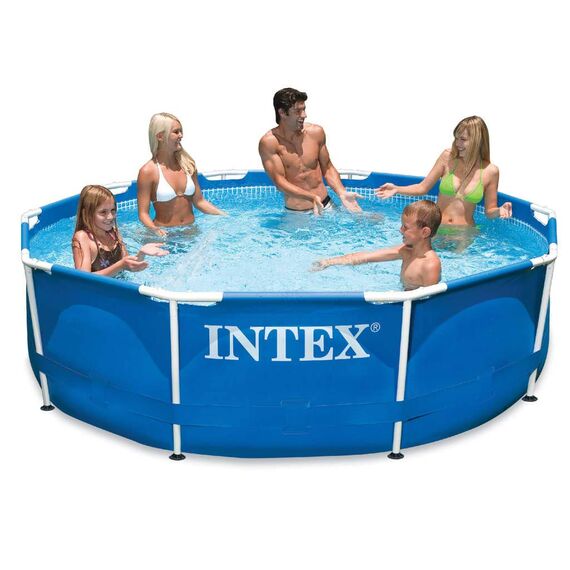 Intex 28202GN Metal Frame Pool - Aufstellpool - Ø 305 x 76 cm,Blau