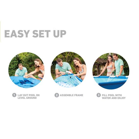 Intex 28202GN Metal Frame Pool - Aufstellpool - Ø 305 x 76 cm,Blau