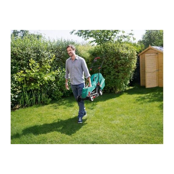 Bosch Rotak 34 R Schubrasenmäher AC Schwarz, Grün - Rasenmäher (Schubrasenmäher, 34 cm, 2 cm, 7 cm, Rotorblätter, 40 l)