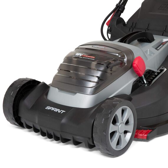 Sprint 2x18V (36V) Lithium-Ionen 44 cm Akku-Rasenmäher 440P18V, Powered by Briggs & Stratton, bis zu 640 m2, inklusive 2x 5Ah Batterie und Zweifach-Ladegerät, 5 Jahre Garantie