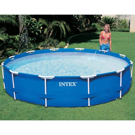 Intex 28202GN Metal Frame Pool - Aufstellpool - Ø 305 x 76 cm,Blau