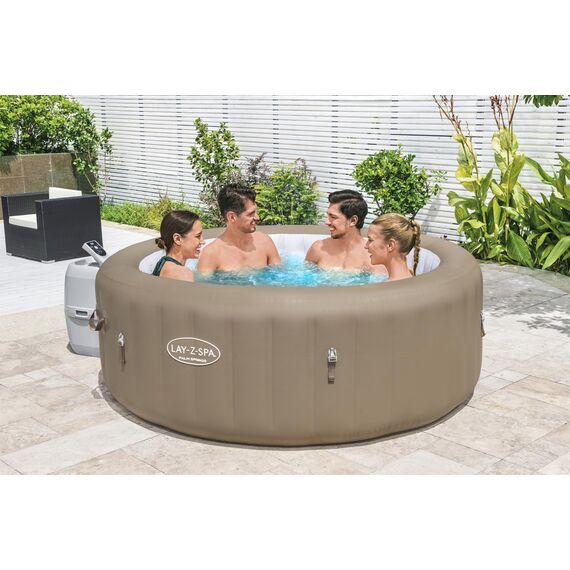 Bestway® LAY-Z-SPA® Whirlpool Palm Springs AirJet™ für 6 Personen, Ø 196 x 71 cm, Taupe