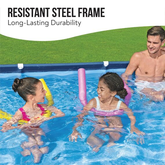 Bestway Steel Pro | Aufstellpool mit Metallrahmen, Familien-Außenpool, 4,0 m