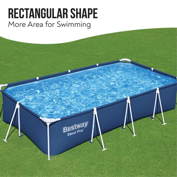 Bestway Steel Pro | Aufstellpool mit Metallrahmen, Familien-Außenpool, 4,0 m