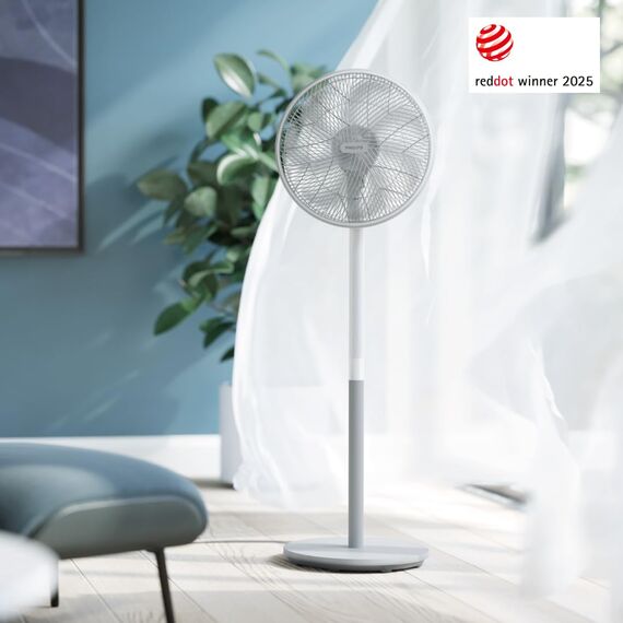 Philips Standventilator Serie 2000. Stark & superleise mit SilentWings Technologie. 19 dB. 2-in-1-Tisch- & Standventilator. Neigung & Oszillation einstellbar. 12-Stunden-Timer. Weiß. (CX2550/00)