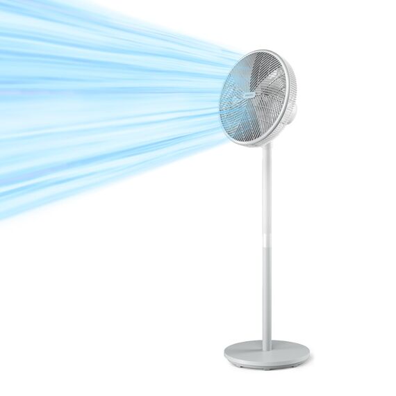 Philips Standventilator Serie 2000. Stark & superleise mit SilentWings Technologie. 19 dB. 2-in-1-Tisch- & Standventilator. Neigung & Oszillation einstellbar. 12-Stunden-Timer. Weiß. (CX2550/00)