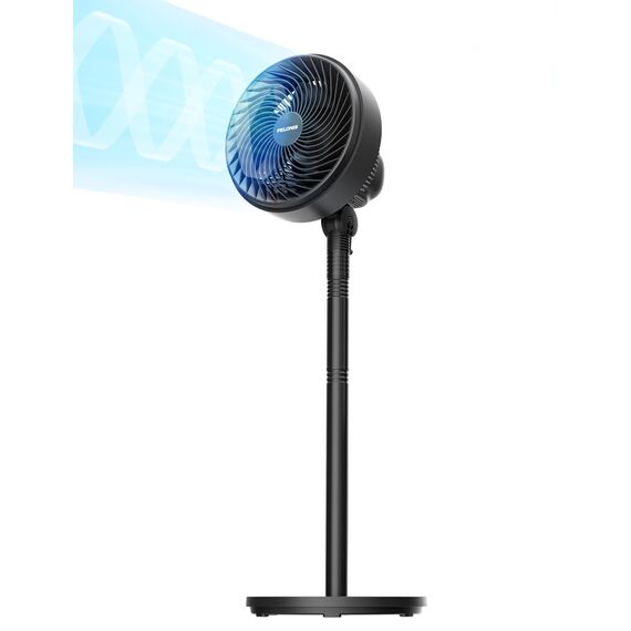 Pelonis 4 fach Höhenverstellbarer Säulenventilator Ultra Leiser Oscillierender Ventilator mit 90° Schwenkbereich & 3 Geschwindigkeiten für Schlafzimmer, Büro, Zuhause, Black