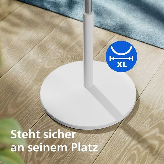 Philips Standventilator Serie 1000 - Leistungsstark & Leise, 38 dB, Höhenverstellbar, Neigbar, Oszillation, Timer, Weiß (CX1220/00)