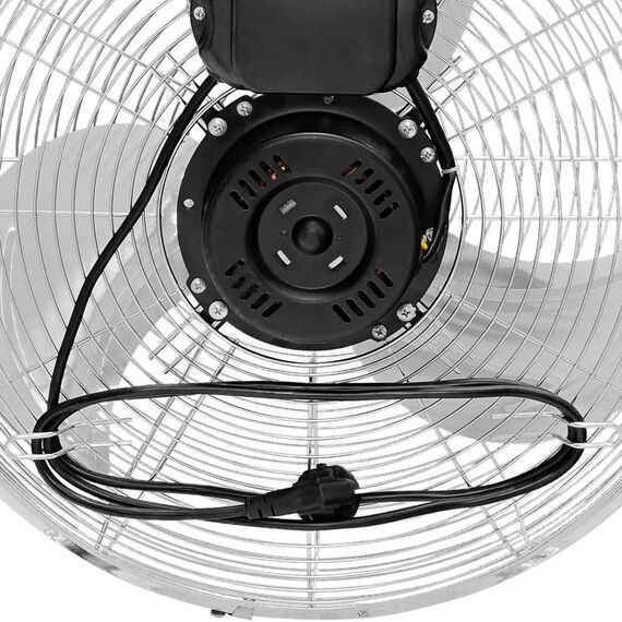 TROTEC Bodenventilator TVM 18 – 100 Watt, Neigungswinkel 110°, 3 Stufen, Ø 45 cm, kippfester Stand, leise, Silber