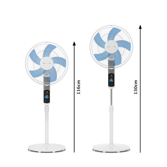 Rowenta Turbo Silence Standventilator, nur 35 dB(A) im Silent Night-Modus, energiesparend, 12 Geschwindigkeiten, digitaler LED-Bildschirm, Timer, Fernbedienung, Weiß, VU5650F0