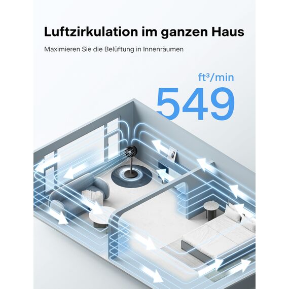 Pelonis 4 fach Höhenverstellbarer Säulenventilator Ultra Leiser Oscillierender Ventilator mit 90° Schwenkbereich & 3 Geschwindigkeiten für Schlafzimmer, Büro, Zuhause, Black