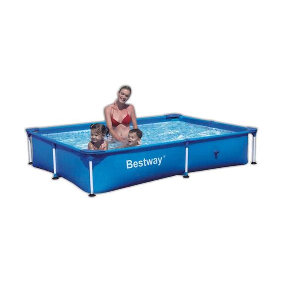 Bestway 56043 Frame Pool Stahlrahmenbecken 300 x 201 x 66 cm "Splash Jr.", Blau