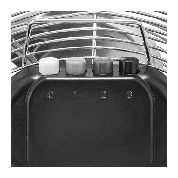 TROTEC Bodenventilator TVM 14 – 44 Watt, Neigungswinkel 100°, 3 Stufen, Ø 35 cm, kippfester Stand, leise, Silber