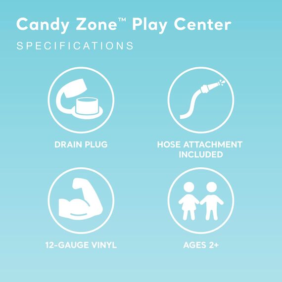 Intex Candy Zone Inflatable Play Center, 116" X 75" X 51", for Ages 2+