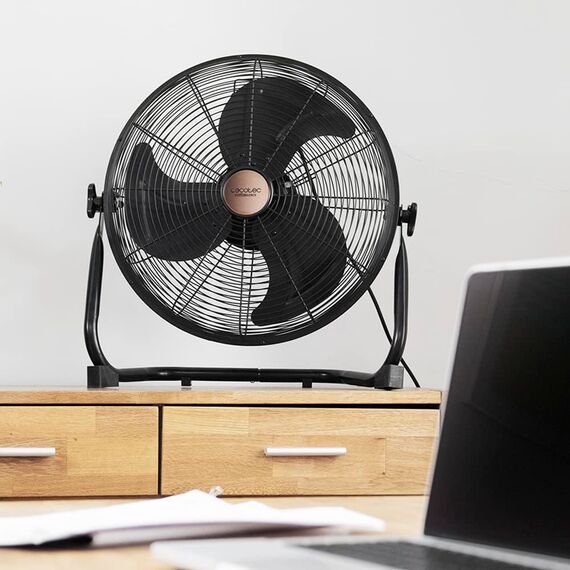 Cecotec Industrieller Ventilator EnergySilence 3000 Pro, 90W, 3 Flügel, 40cm Durchmesser, Kupfermotor, 3 Geschwindigkeiten, Metallfinish, Elegantes Design, Maximale Sicherheit, Stabiler Standfuß