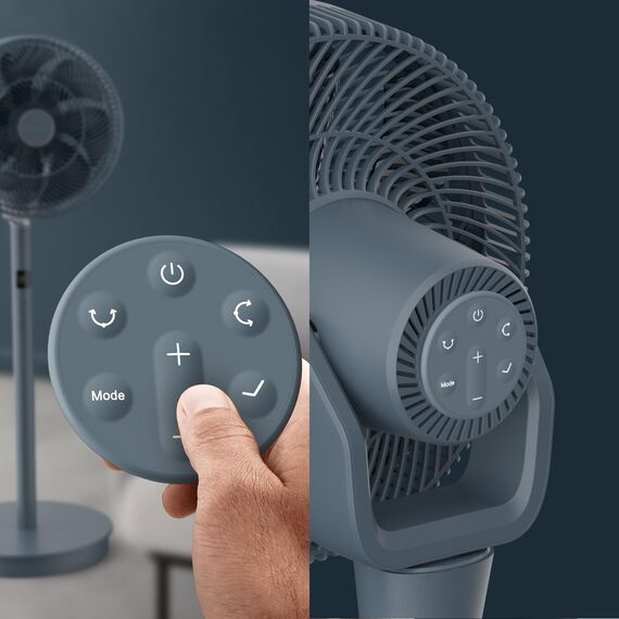 Rowenta Turbo Swift Silence Standventilator, Blau, QV5041F0
