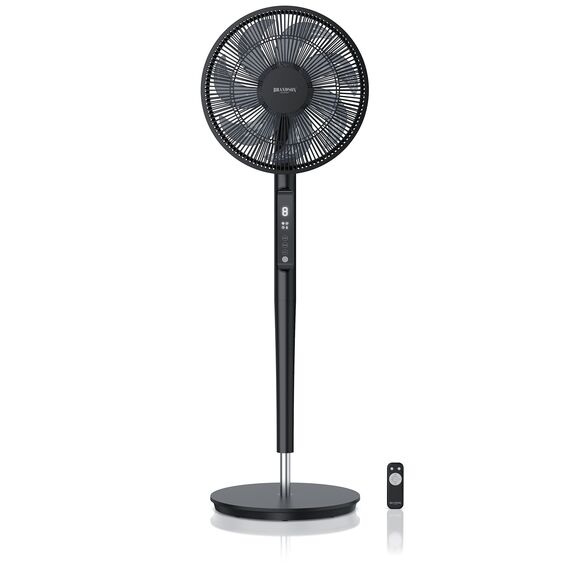 Brandson - DC Standventilator energiesparend ECO - Fernbedieung - Brushless Silent Motor, sehr leise - Preisträger 2025 – Oszilation - Ventilator Timer – 9 Stufen - Turbo Modus - schwarz