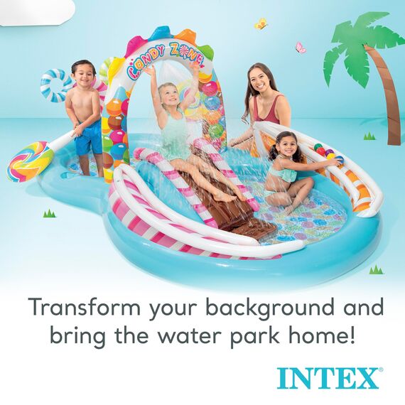 Intex Candy Zone Inflatable Play Center, 116" X 75" X 51", for Ages 2+