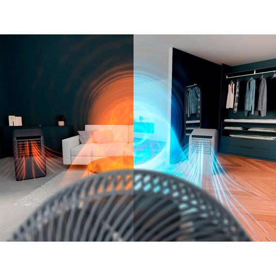 Rowenta Turbo Swift Silence Standventilator, Blau, QV5041F0