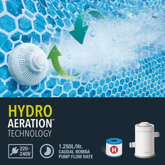 Intex 28202UK 10ft x 30in Metal Frame Swimming Pool with Filter Pump, 4,485 liters, Blue, 305x76 cm