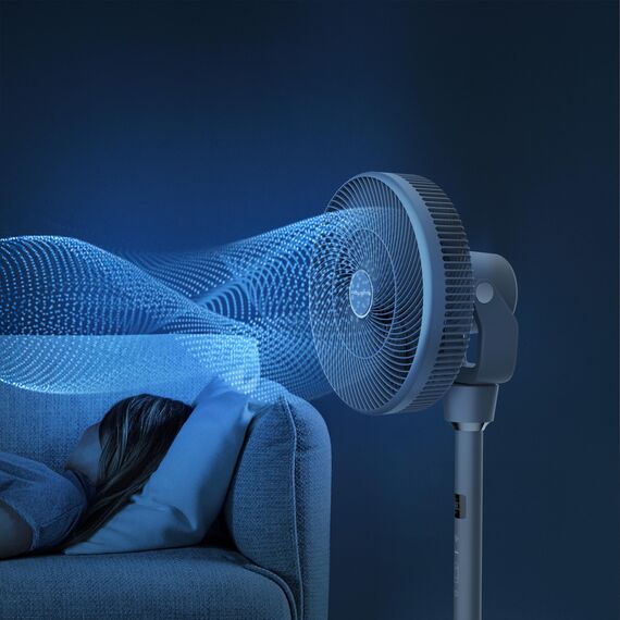 Rowenta Turbo Swift Silence Standventilator, Blau, QV5041F0