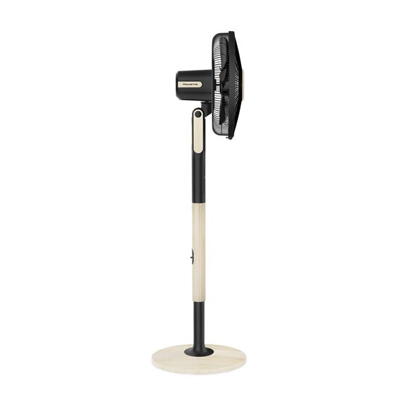 Rowenta Standventilator Turbo Silence Extreme+ VU5880 | Fernbedienung | 5 Geschwindigkeiten | Automatische Oszillation | Energiesparmodus | Abschaltautomatik | Timer | Schwarz + Holz-Finish