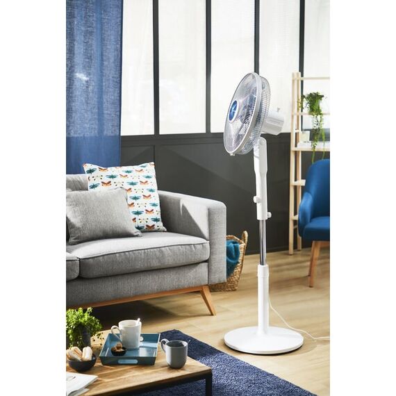 Rowenta VU5840 Turbo Silence Extreme+ Standventilator | mit 4 Geschwindigkeiten | automatische Oszillation | Silence-Nacht-Modus | Turbo-Boost | verstellbare Höhe | Weiß