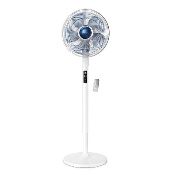 Rowenta VU5770 Turbo Silence Extreme+ Standventilator (5 Geschwindigkeitsstufen, Timer-Funktion, verstellbarer Neigungswinkel, 35 dB(A), 100% Kupfermotor, inkl. Fernbedienung, sehr kompakt) weiß