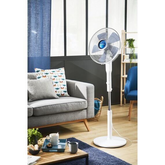 Rowenta VU5840 Turbo Silence Extreme+ Standventilator | mit 4 Geschwindigkeiten | automatische Oszillation | Silence-Nacht-Modus | Turbo-Boost | verstellbare Höhe | Weiß