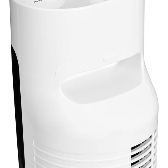 Amazon Basics – Tragbarer Turmventilator mit Timer, 3 Geschwindigkeitsstufen, oszillierend, 45 W, Weiß