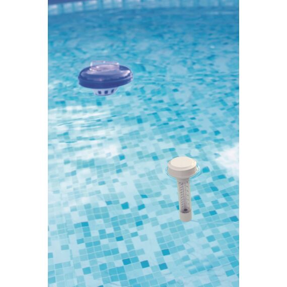 Bestway Steel Pro Pool mit Reinigungsset - Stahlrahmen - 300 x 201 x 66 cm - PVC, Blau, 300 x 201 x 66 cm mit Reinigung